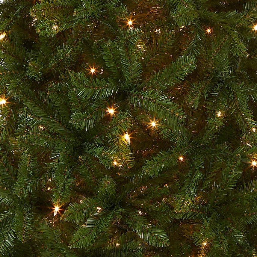 Trees | National Tree Company Artificial Pre-Lit Slim Christmas Tree Green Kingswood Fir White Lights Includes Stand 6 Feet F2L4F40